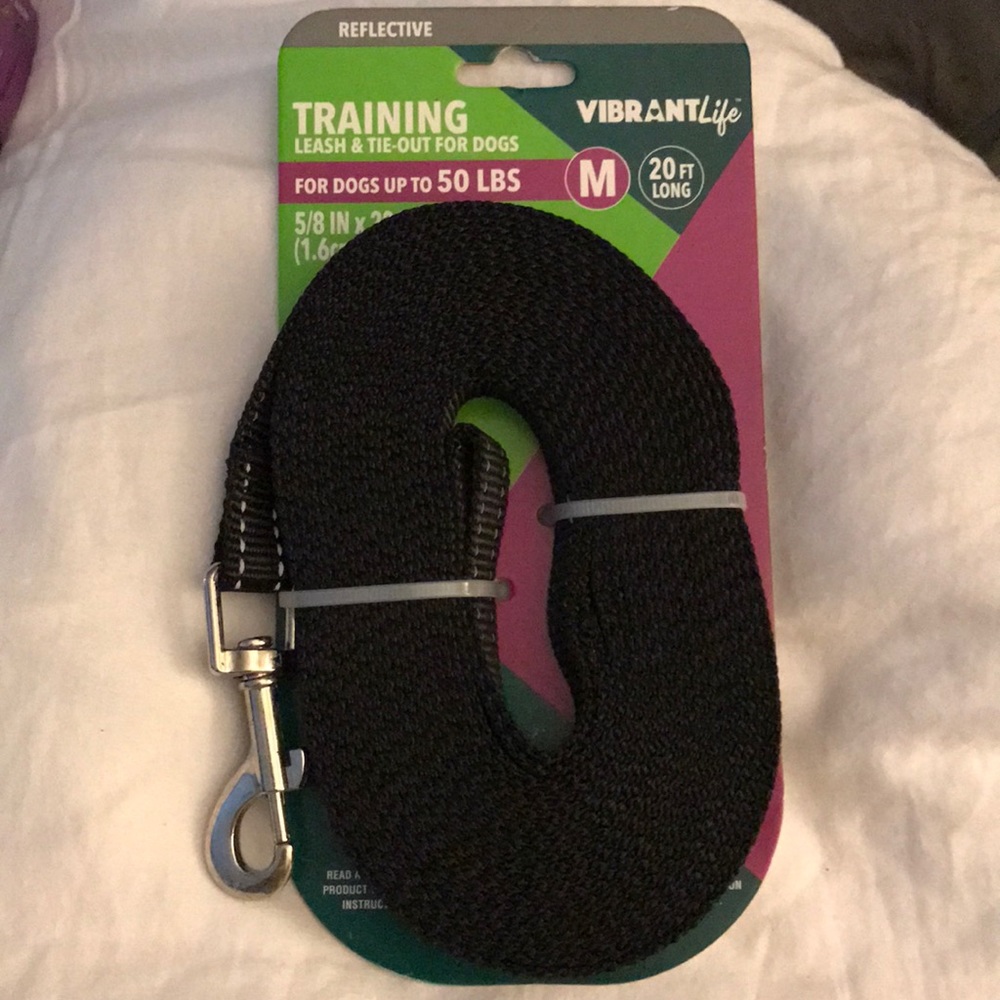 Reflective Training Leash & Tie Out for 🐕 to 50lb